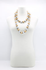 Round Beads Necklace - Silver/Gold - Jianhui London