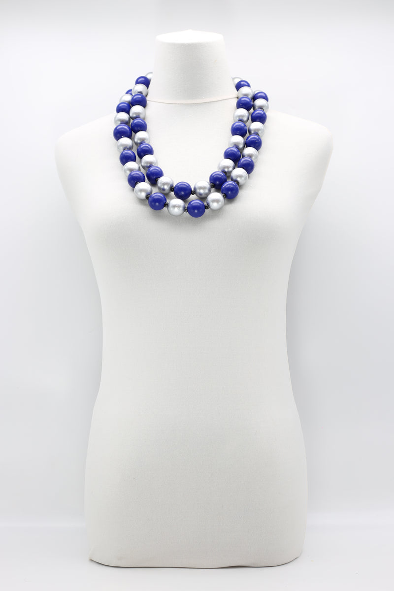 Round Beads Necklace - Silver/Gold - Jianhui London