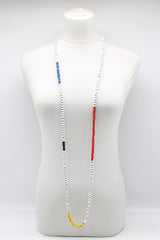 Mondrian Collection - 140cm long 5x5mm beads necklace - Jianhui London