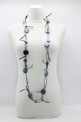 Coins on Leatherette Chain Necklace - Hand gilded - Jianhui London