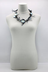 Coins on Leatherette Chain Necklaces - Hand gilded - Jianhui London