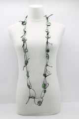 Coins on Leatherette Chain Necklace - Hand gilded - Jianhui London