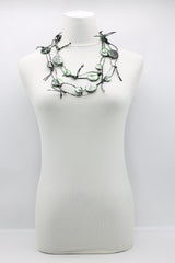 Coins on Leatherette Chain Necklace - Hand gilded - Jianhui London