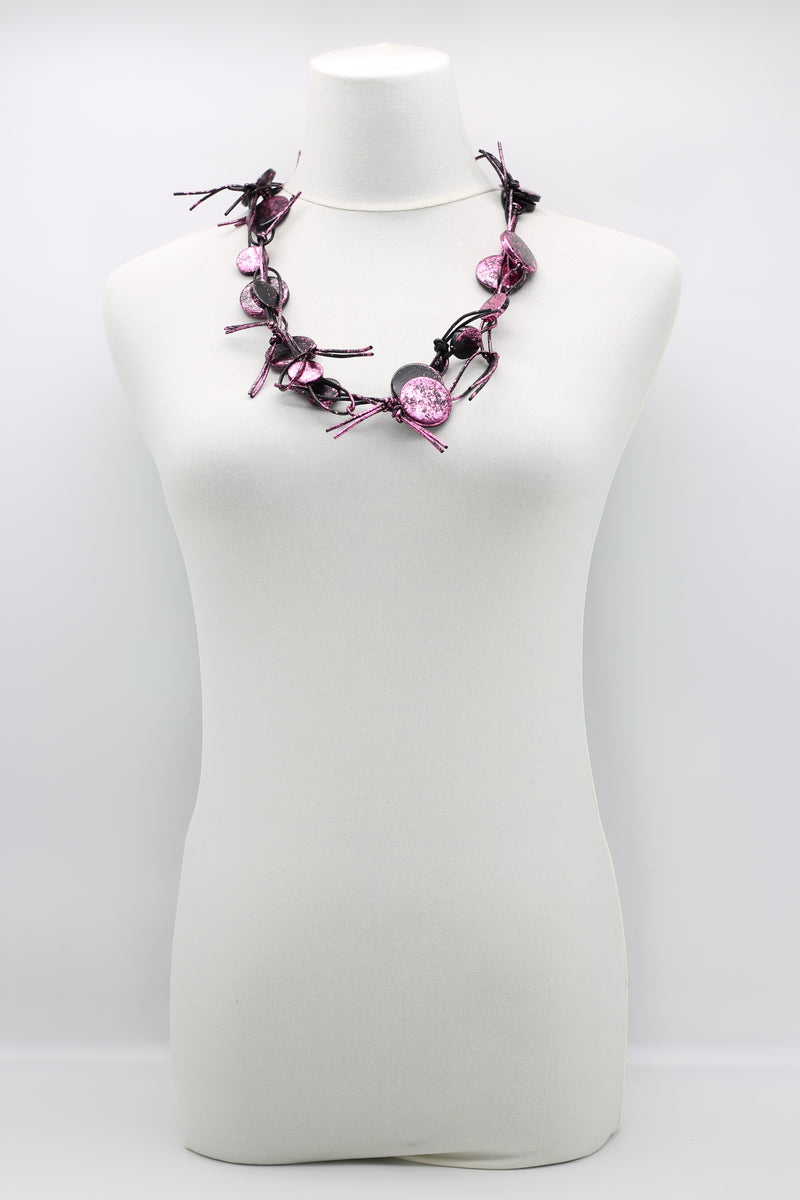 Coins on Leatherette Chain Necklaces - Hand gilded - Jianhui London