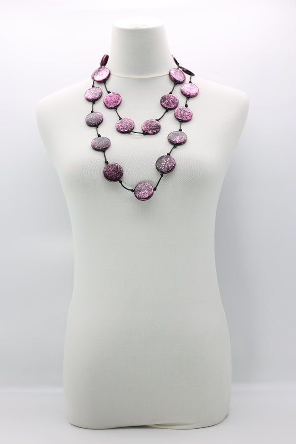 Coin Necklace - Hand gilded - Large - Single Strand - Jianhui London