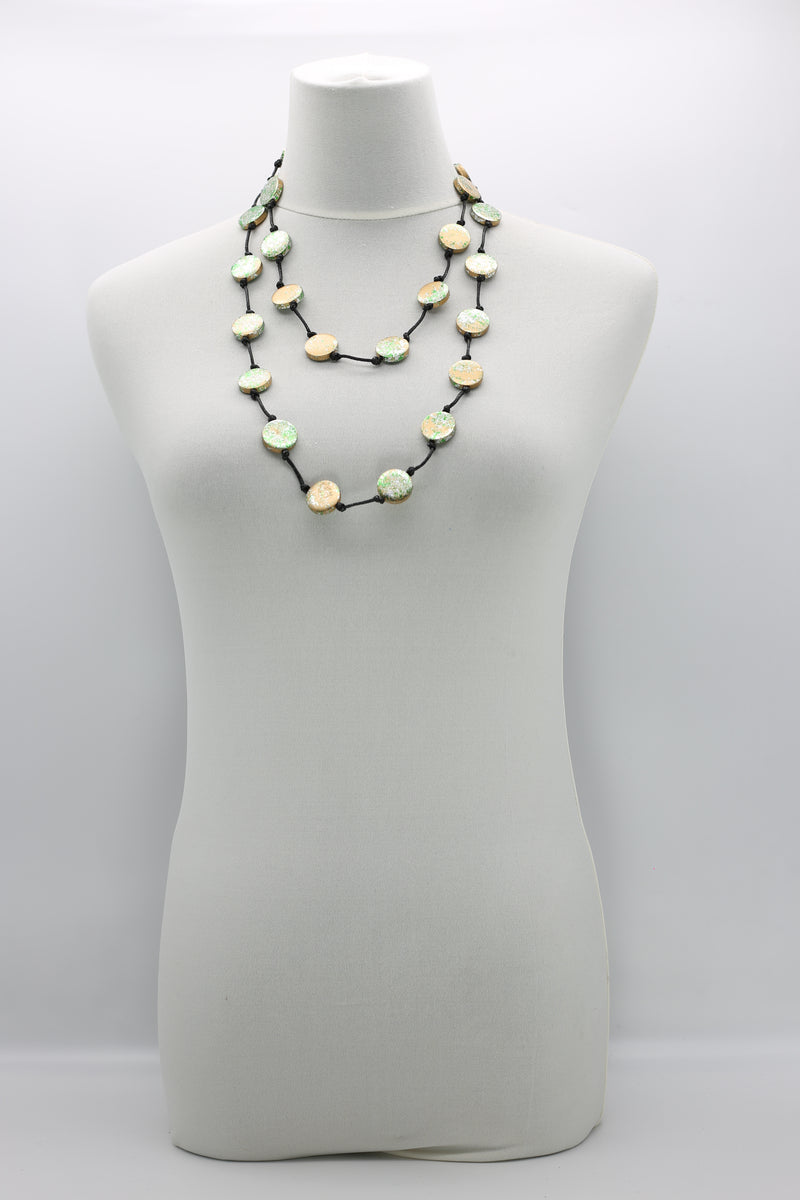 Coin Necklace - Hand gilded - Small - Single Strand - Jianhui London