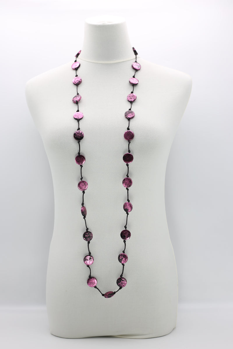 Coin Necklace - Hand gilded - Small - Single Strand - Jianhui London
