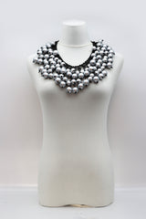 Berry Beads on Hand-woven cotton cord Necklace - Jianhui London