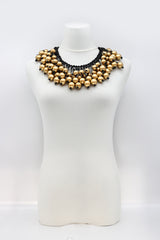 Berry Beads on Hand-woven cotton cord Necklace - Jianhui London