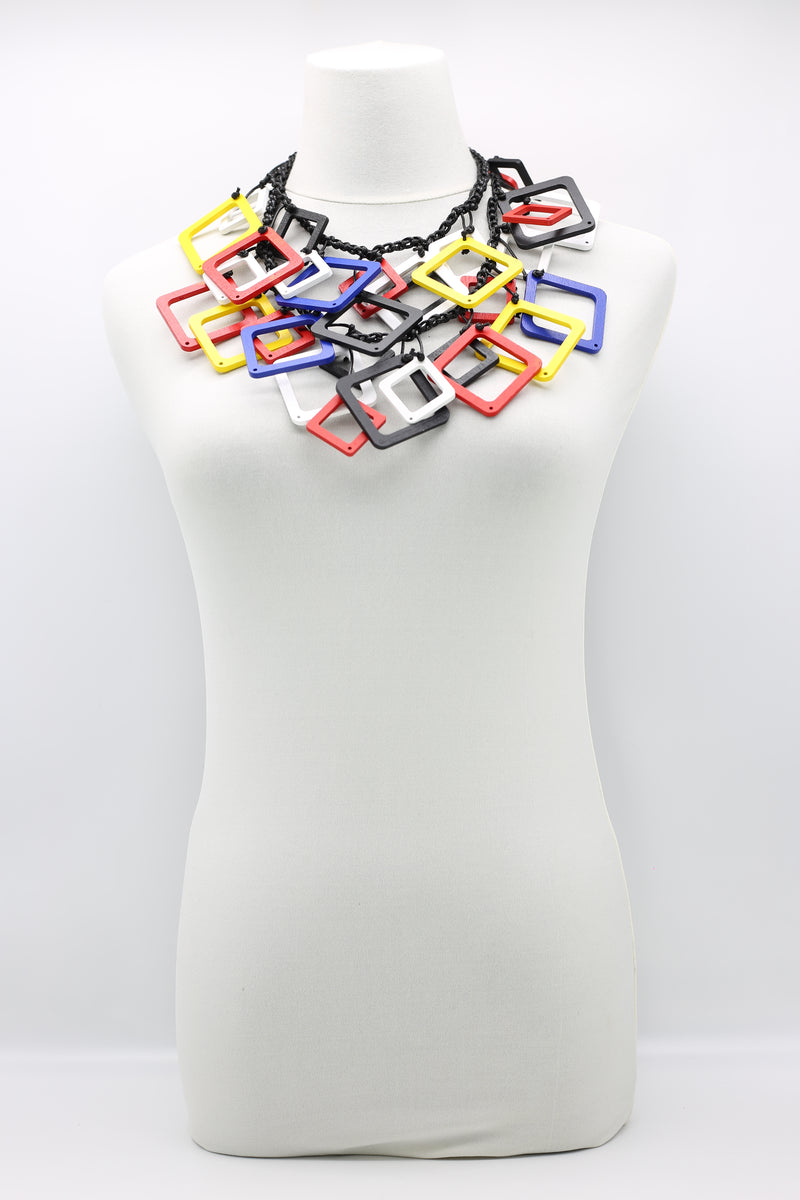 Mondrian Collection - Geometric Necklace - Medium - Jianhui London