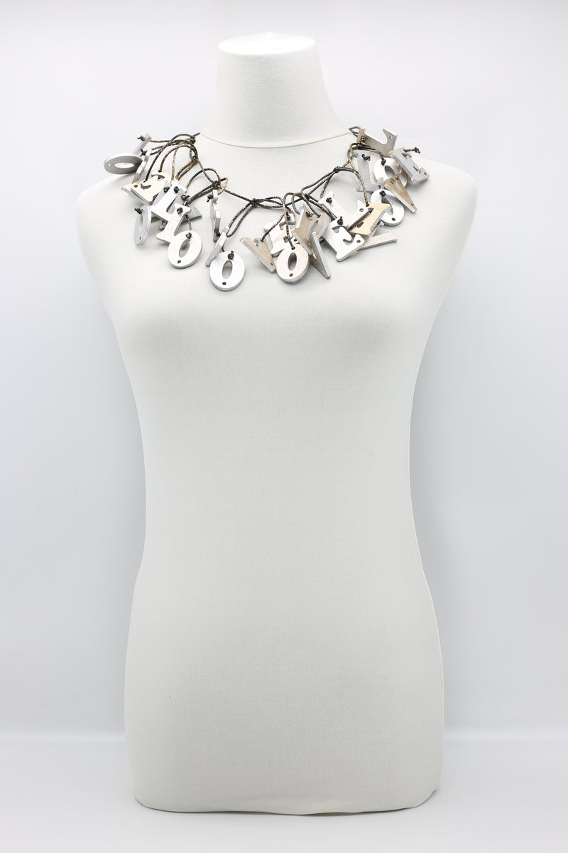 Big LOVE Necklace - Hand-painted - Short - Jianhui London