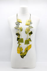 Recycled Leather Irregular Shapes Necklace - Jianhui London