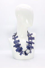 Recycled Leather single strand necklaces - Hand painted - Jianhui London