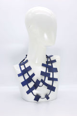 Recycled Leather single strand necklaces - Hand painted - Jianhui London