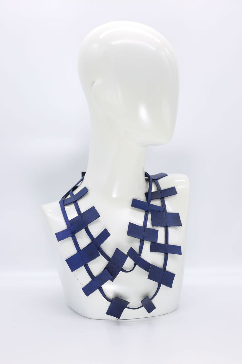 Recycled Leather single strand necklaces - Hand painted - Jianhui London