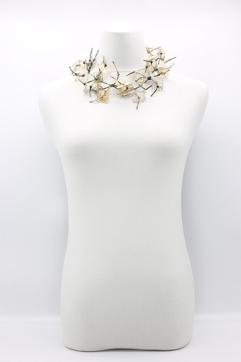 Aqua Coral Necklaces - Hand gilded - Short - Jianhui London