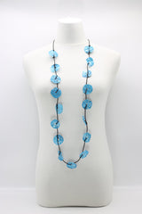 Aqua Lotus Root Necklace - Hand-painted - Small - Jianhui London