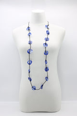 Aqua Lotus Root Necklace - Hand-painted - Small - Jianhui London