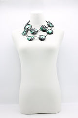 Aqua Plain Necklaces - Hand-gilded - Large - Jianhui London