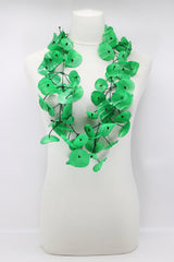 Upcycled plastic bottles - Big double Water Lily Necklaces - Hand painted - Jianhui London