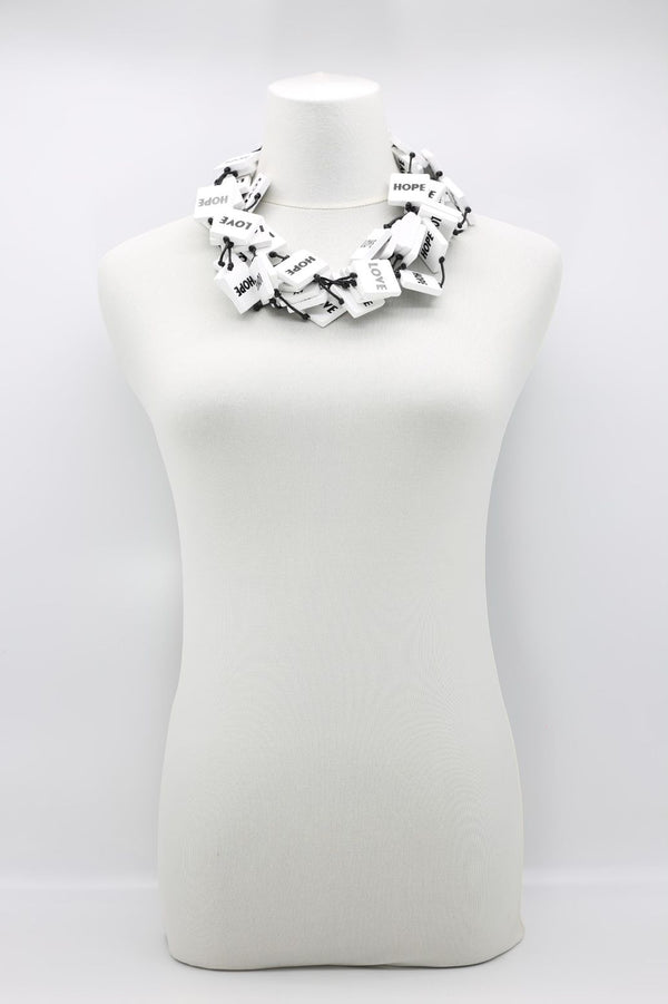 LOVE & HOPE Squares Necklace - Jianhui London