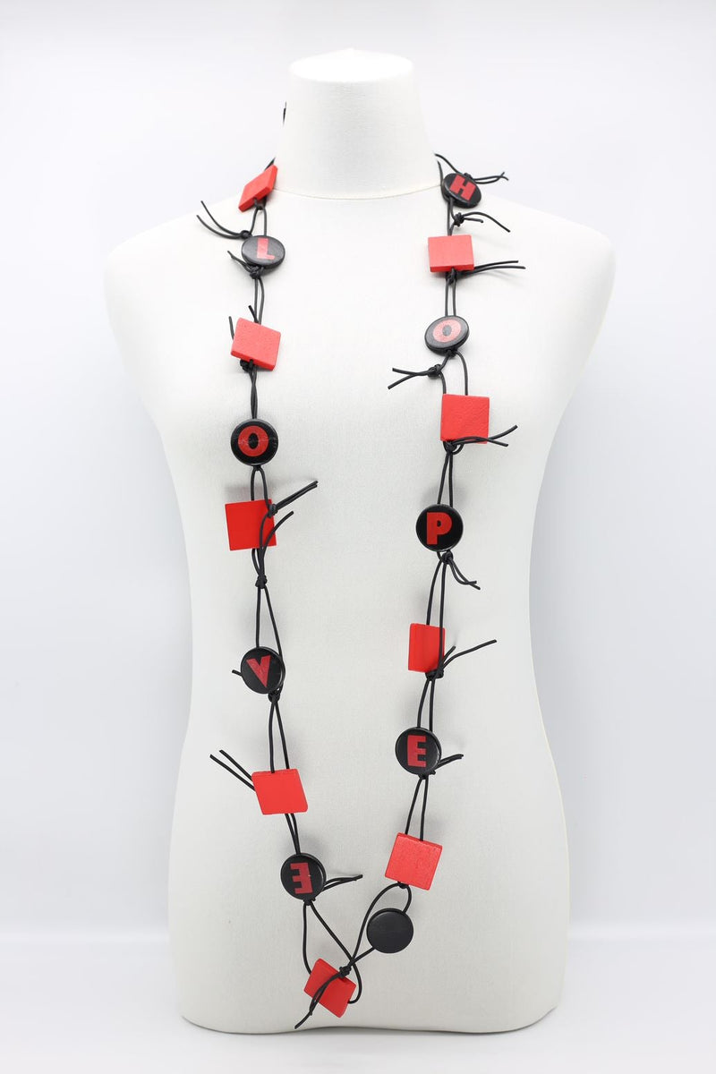 LOVE & HOPE Chain Leatherette Necklace - Jianhui London