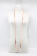 SINGLE STRAND PASHMINA NECKLACE WOODEN BEADS MOSAIC - Jianhui London