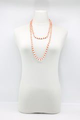 SINGLE STRAND PASHMINA NECKLACE WOODEN BEADS MOSAIC - Jianhui London