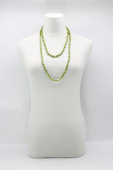 SINGLE STRAND PASHMINA NECKLACE WOODEN BEADS MOSAIC - Jianhui London