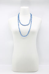 SINGLE STRAND PASHMINA NECKLACE WOODEN BEADS MOSAIC - Jianhui London