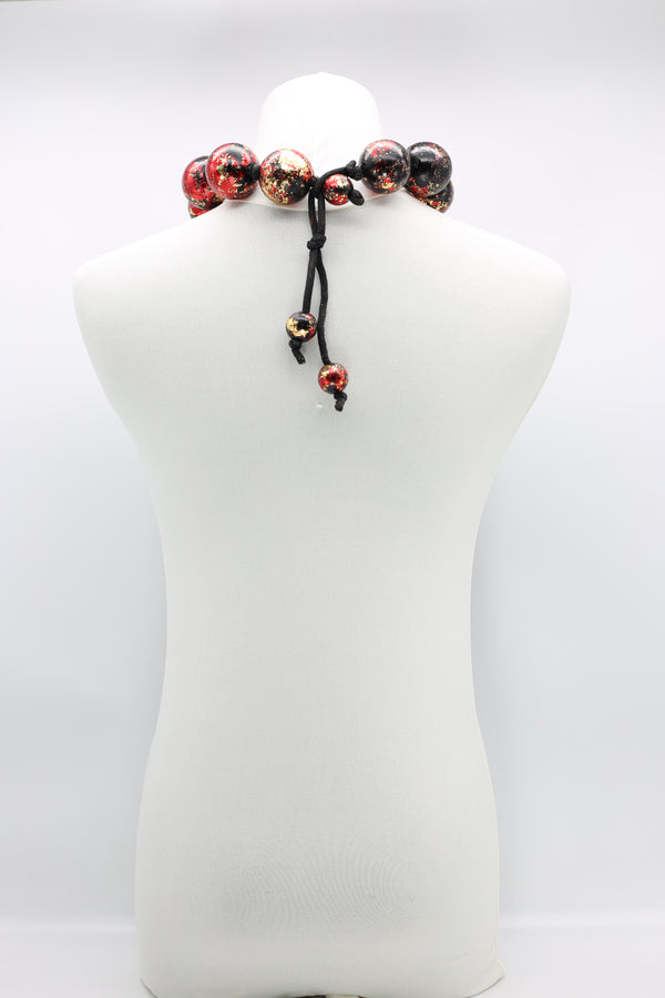 Giant Beads Necklaces - Hand gilded - Short - Jianhui London
