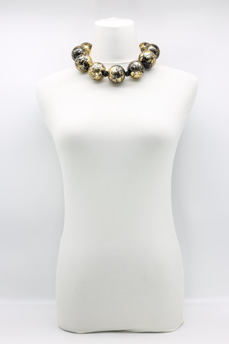 Giant Beads Necklaces - Hand gilded - Short - Jianhui London