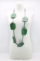 Recycled Leatherette Big Lotus Necklaces - Jianhui London
