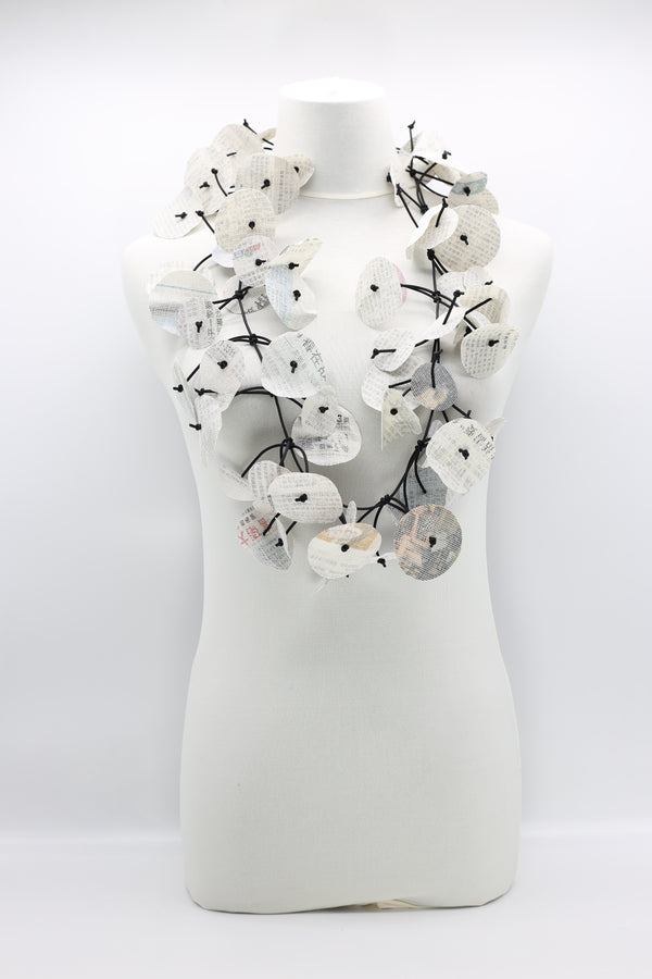 Recycled Paper Orchids Necklace - Jianhui London