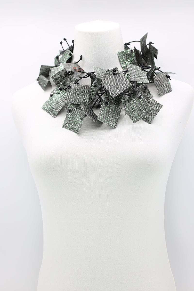 Recycled Paper Squares Necklace - Jianhui London
