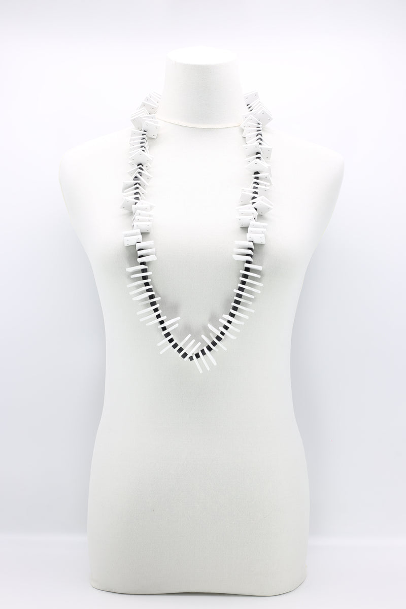 Wooden Squares Slate Necklaces - Jianhui London