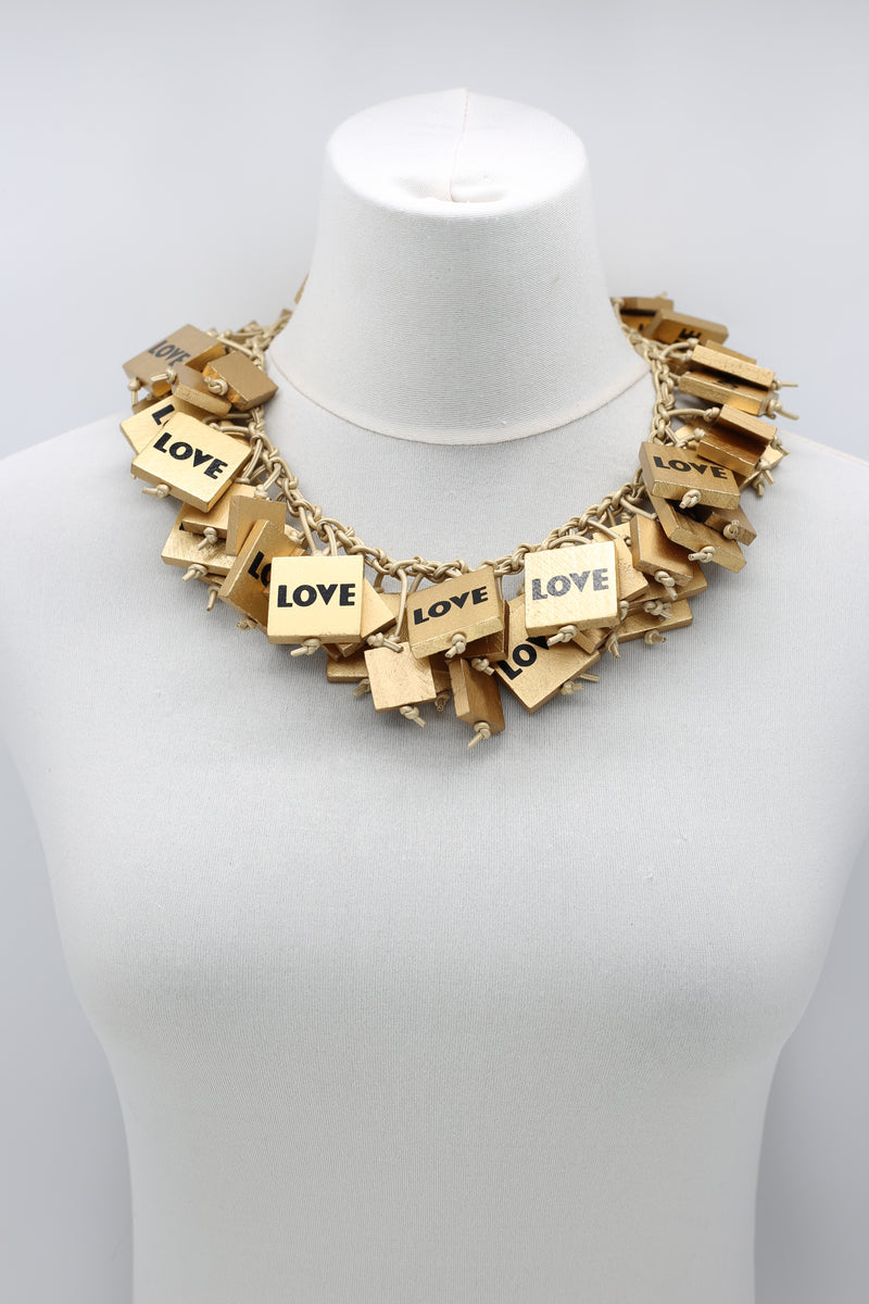 LOVE SQUARE CAPE-STYLE NECKLACE - Jianhui London
