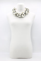 10-Strand Faux Pearls on Leatherette Necklace - Jianhui London