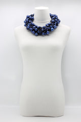 10-Strand Faux Pearls on Leatherette Necklace - Jianhui London