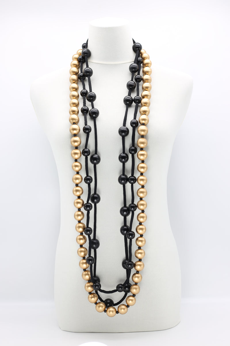 3-strand Mixed Beads Necklace - Jianhui London