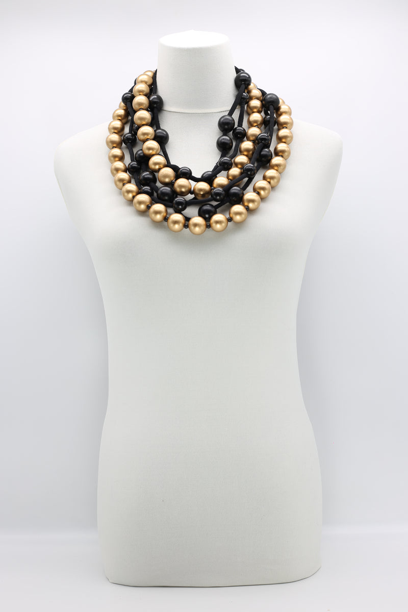 3-strand Mixed Beads Necklace - Jianhui London