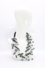 Mixed hand made polymer clay beads and column necklace - Jianhui London
