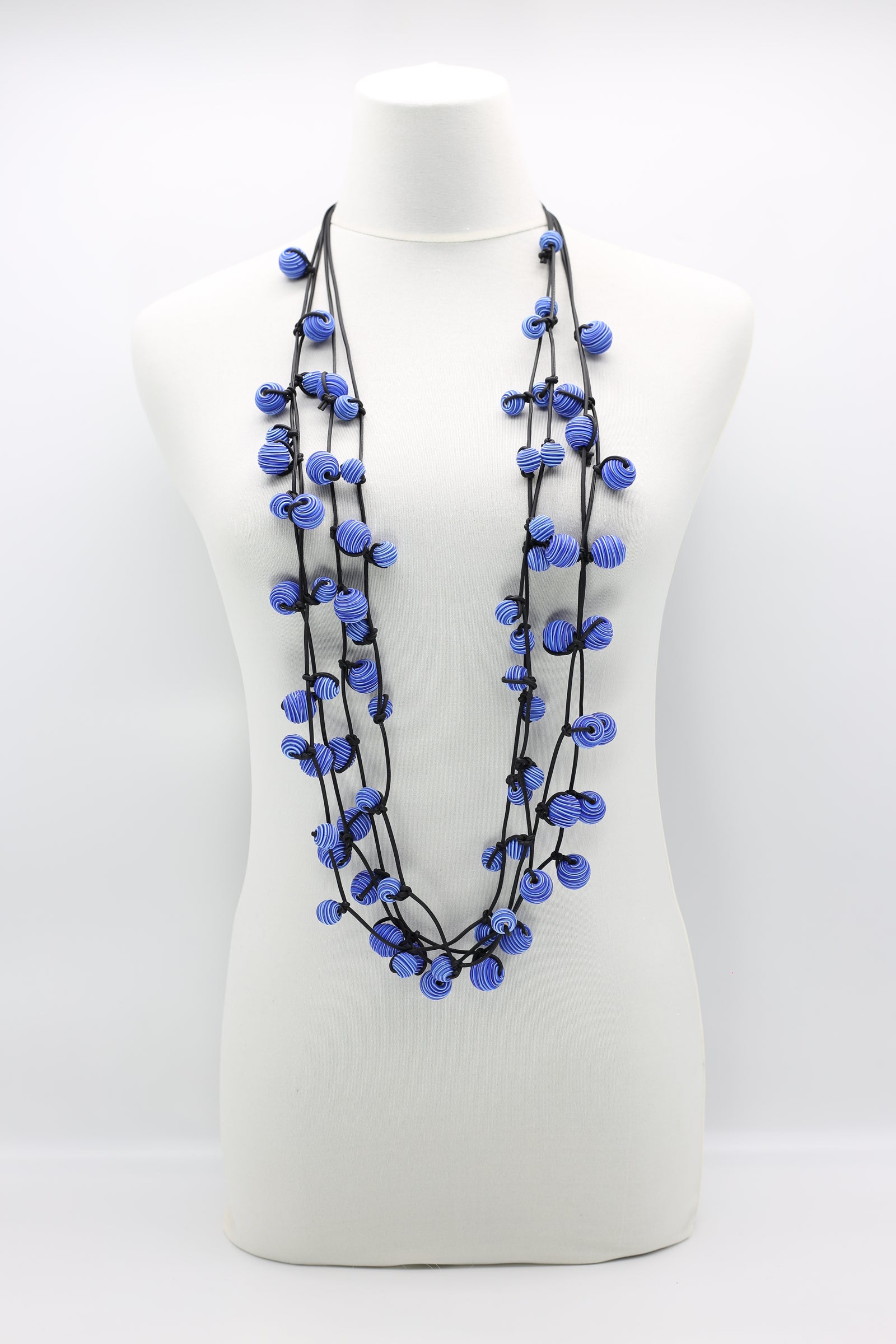 4-strand hand made polymer clay beads necklace – Jianhui London