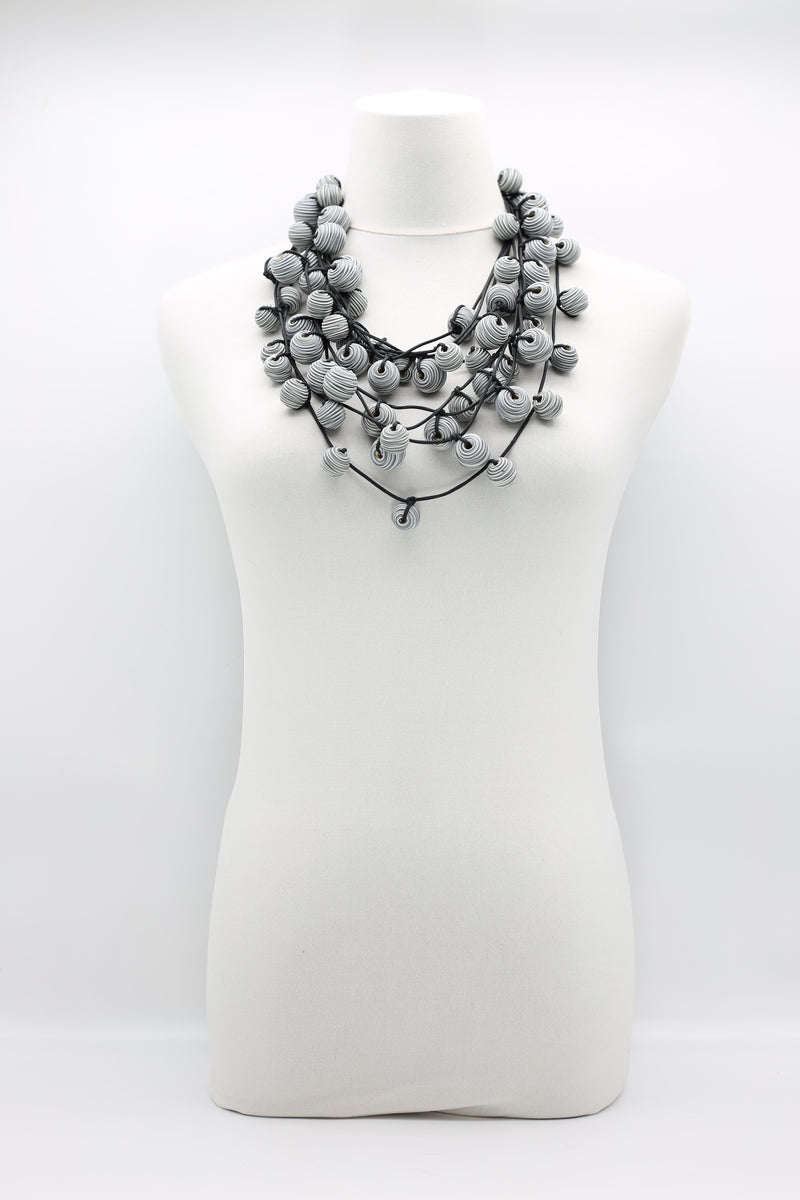 4-strand hand made polymer clay beads necklace - Jianhui London