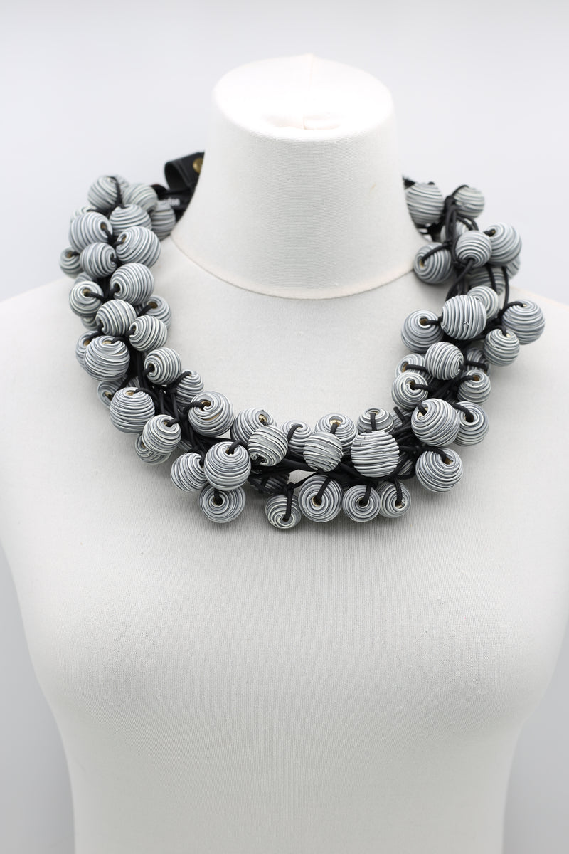 4-strand hand made polymer clay beads necklace – Jianhui London