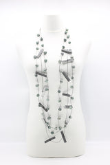 Hand Made Polymer Clay Beads and Columns Necklace - Jianhui London