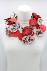 50cm hand written PEACE in Chinese on newspaper necklace - Jianhui London