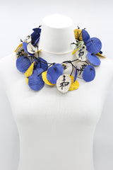50cm hand written PEACE in Chinese on newspaper necklace - Jianhui London