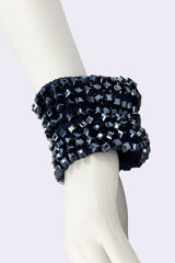 Diana Hand-crocheted Crystal Cuff Bracelets - Jianhui London