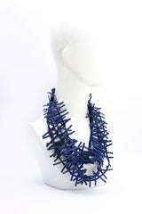 3-strand Recycled Leatherette Fir Necklaces - Hand painted - Jianhui London
